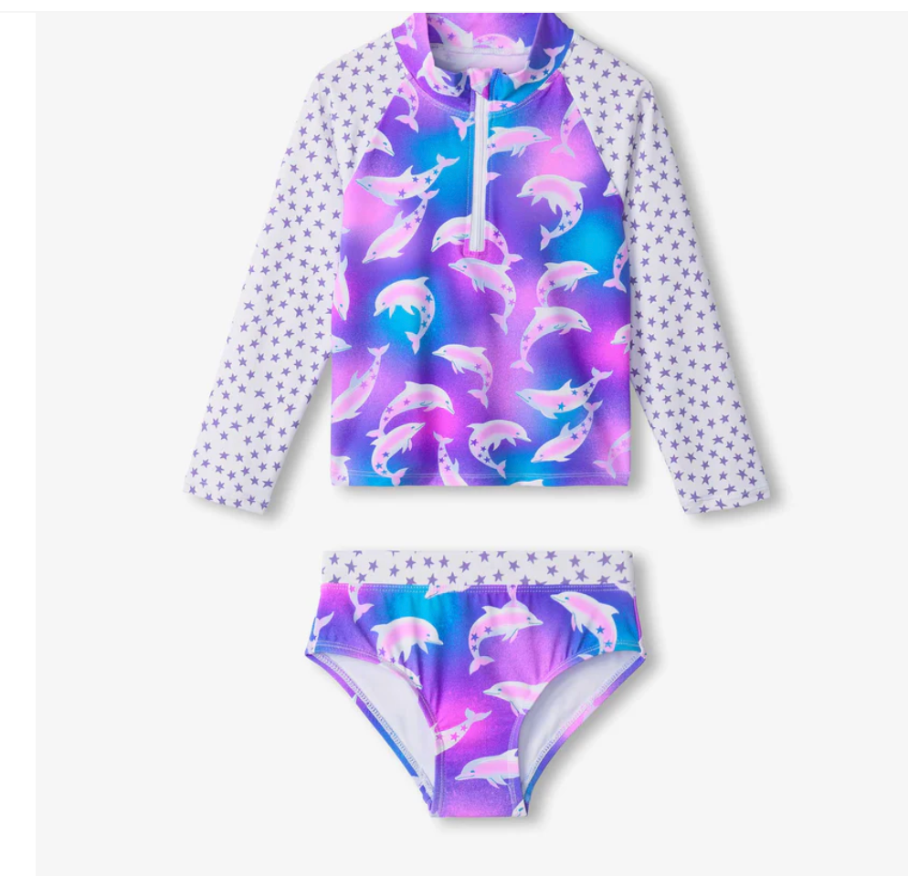 Airbrush Dolphins Rashguard Set