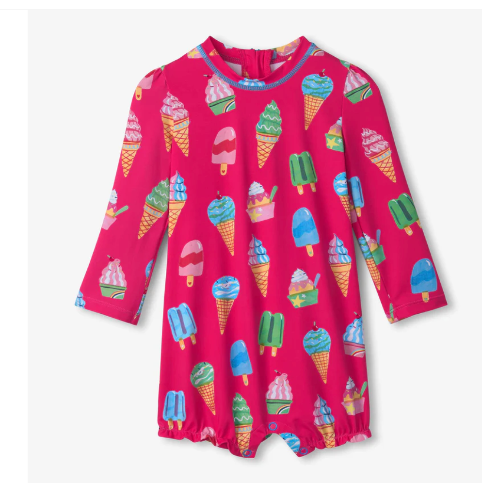 Ice Cream Treats Baby Rashguard Swimsuit