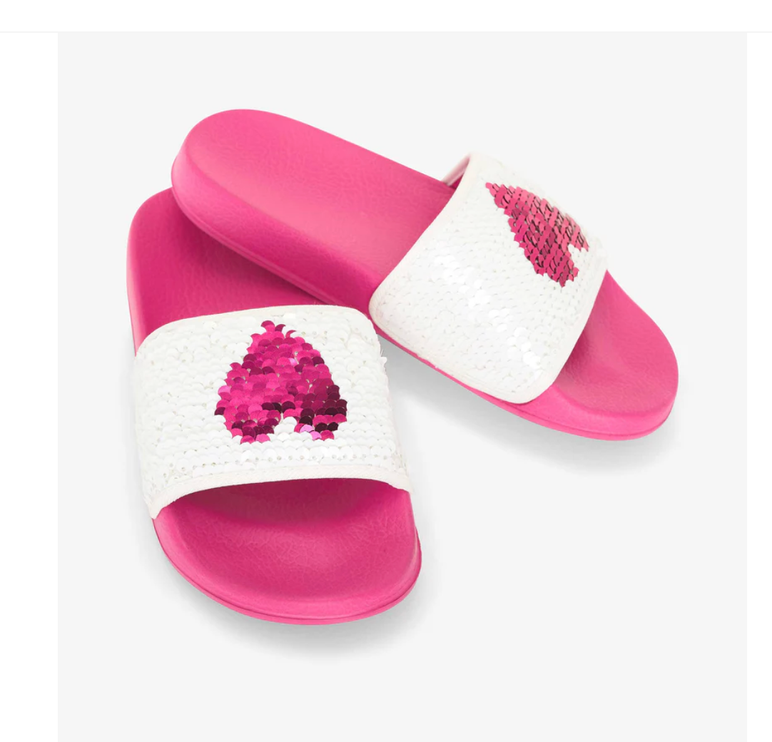 Sequin Hearts Slide on Sandals