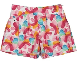 3905 Floral Print Skort