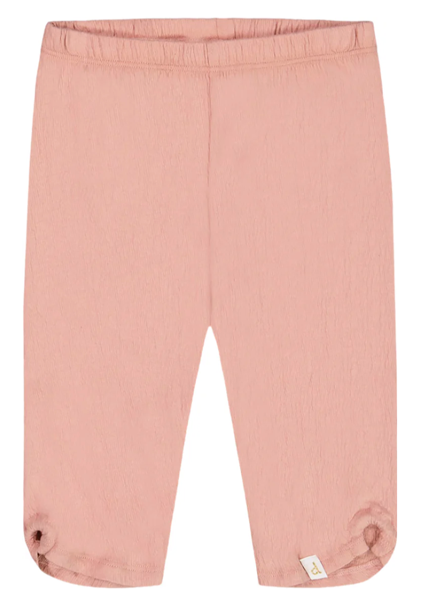 Peach Beige Crinkle Jersey Capri