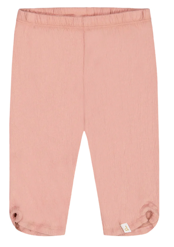 Peach Beige Crinkle Jersey Capri