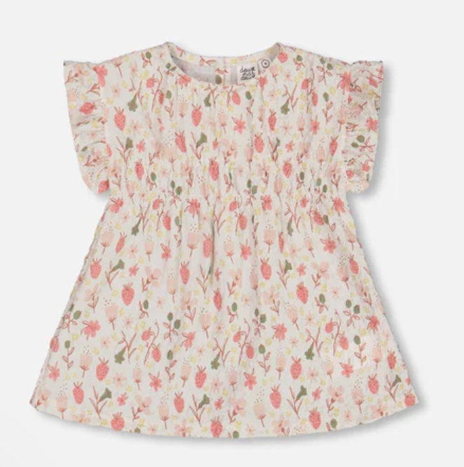 G30I15 Printed Strawberries Searsucker Blouse