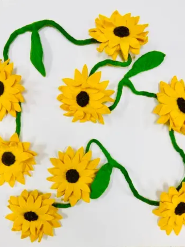 Sunflower Felt Garland