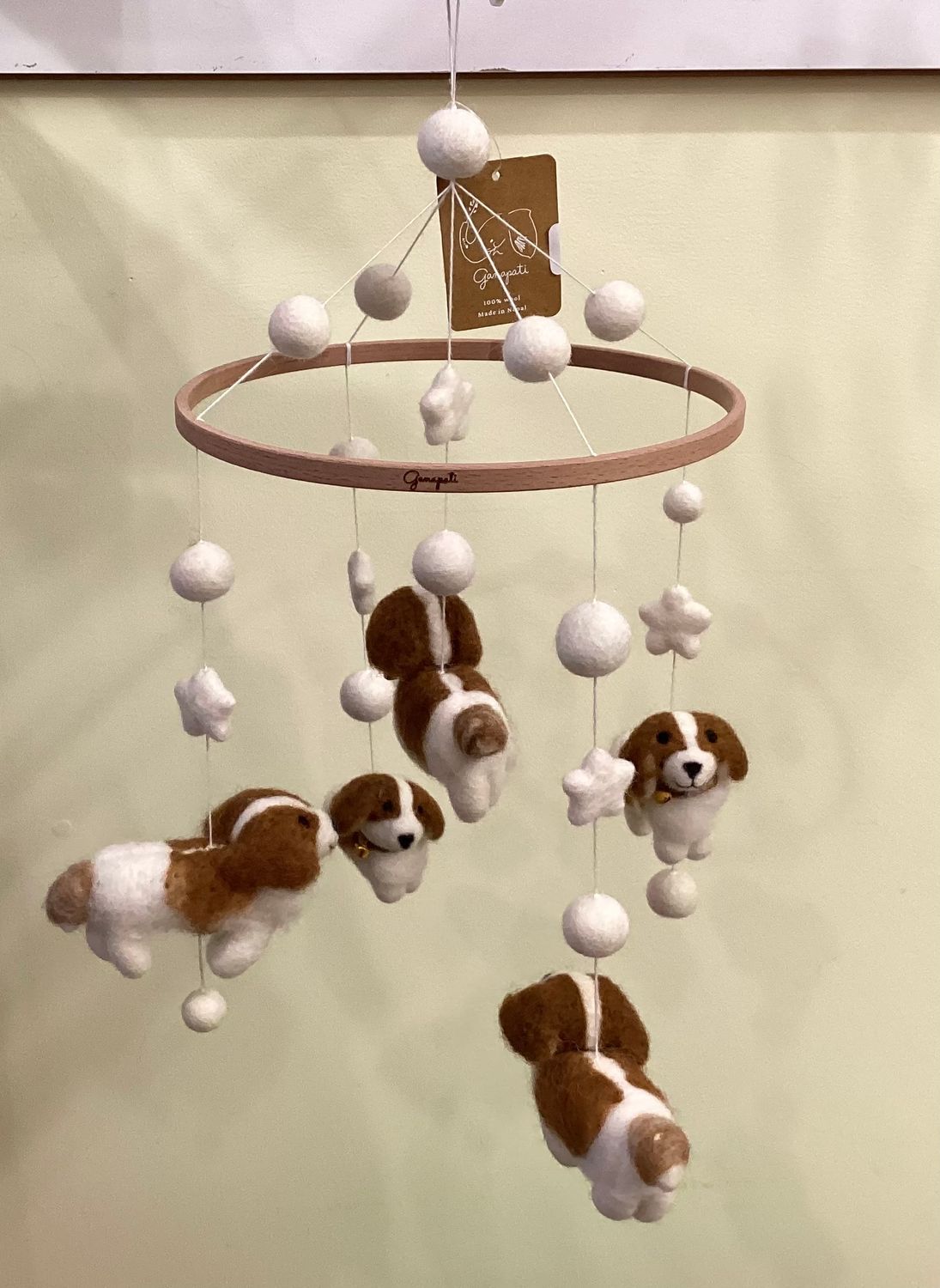 Ganapati Felted Mobile Dogs with bells