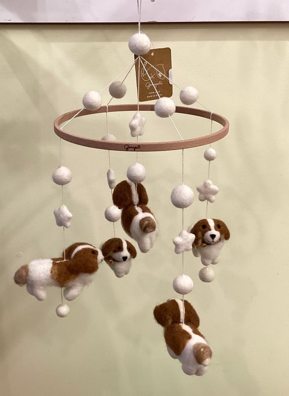 Ganapati Felted Mobile Dogs with bells