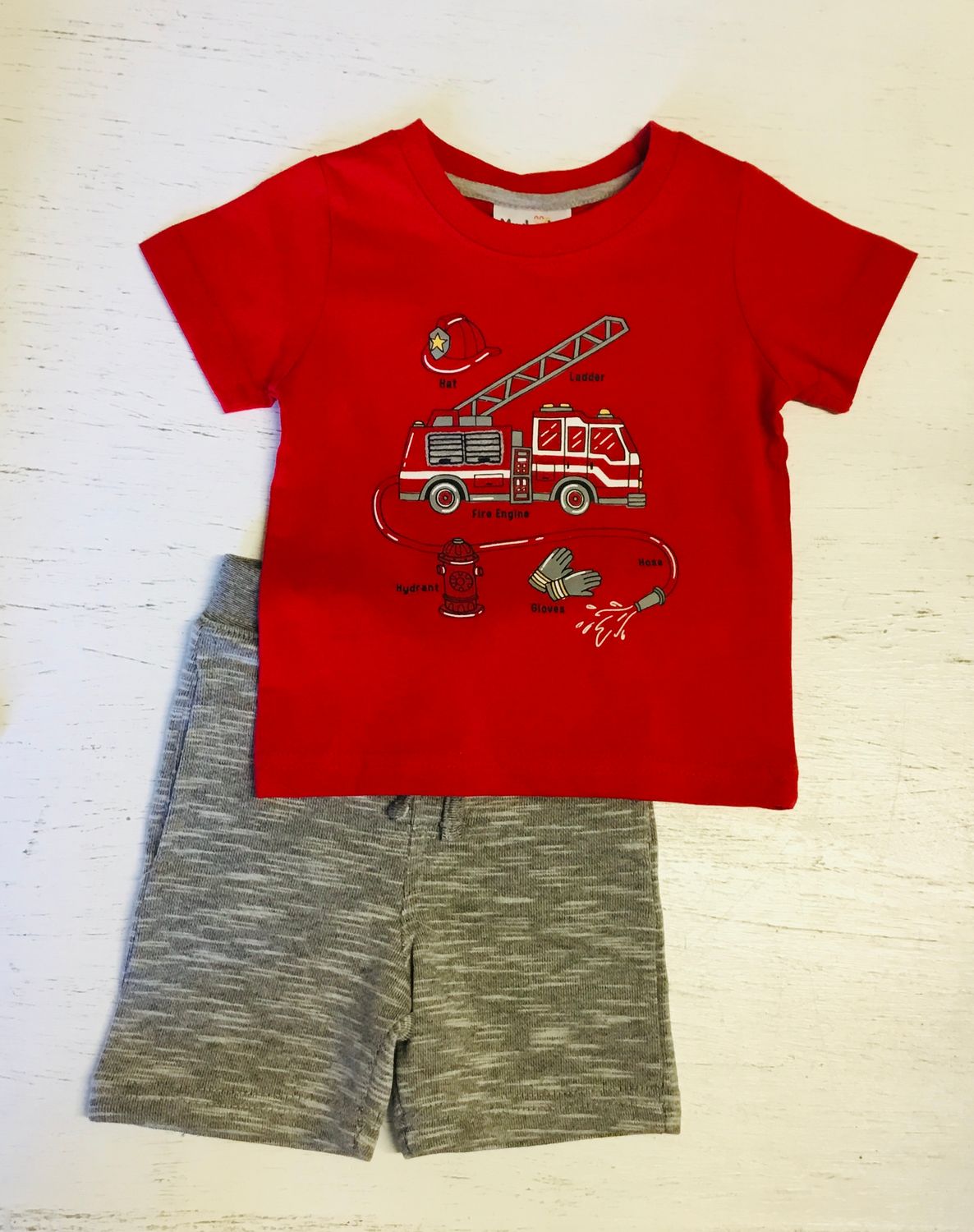 Fire Engine Tee w/ shorts set