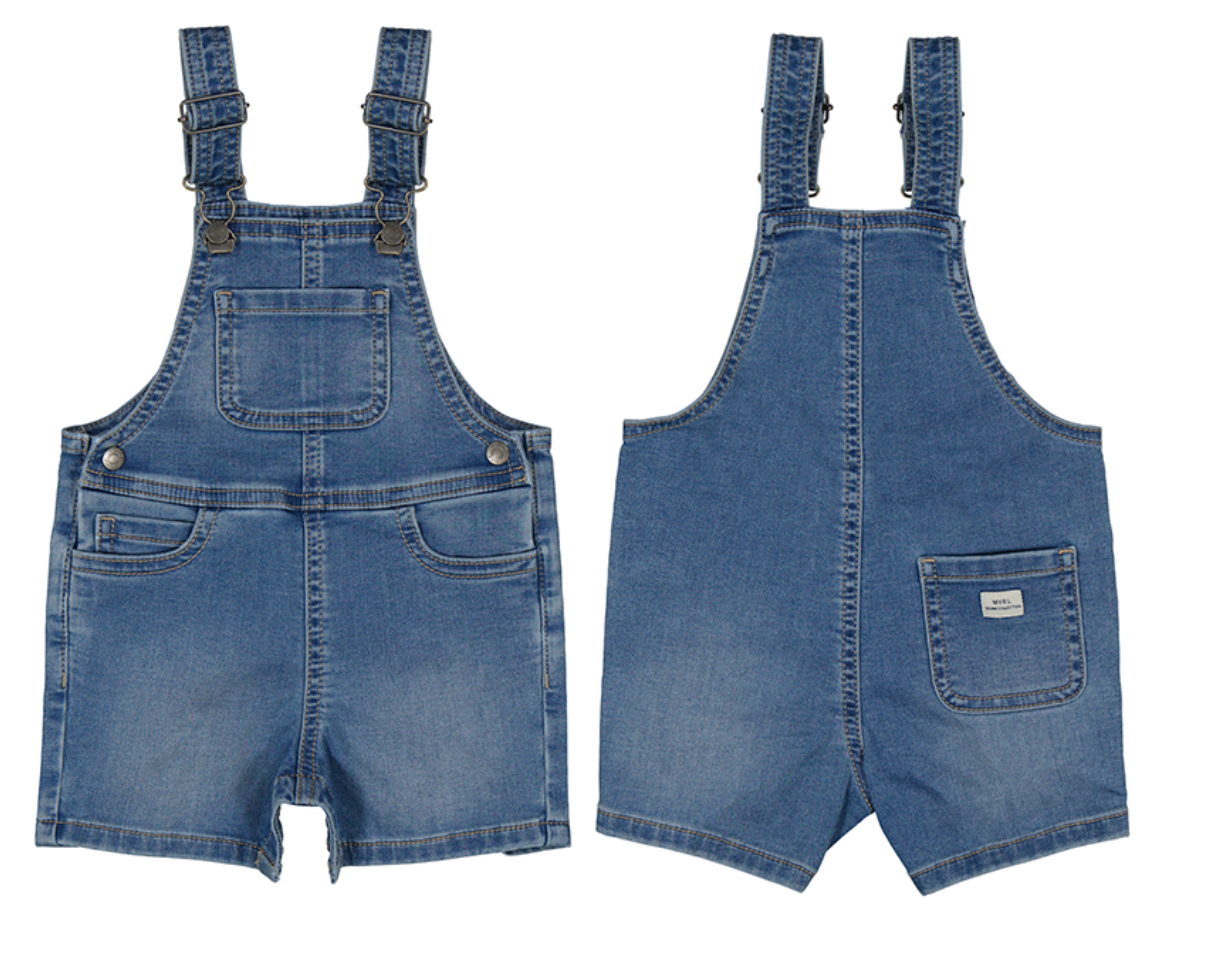 1645 short denim overalls