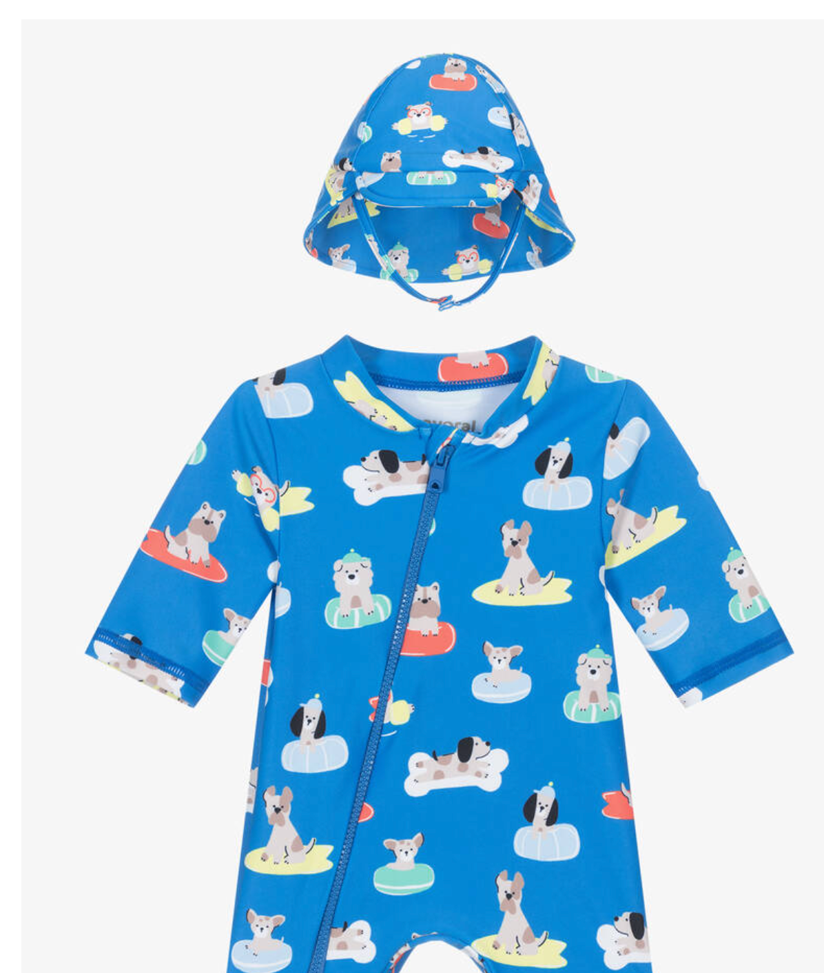 1619 Dog  Bathing Bodysuit w/ hat