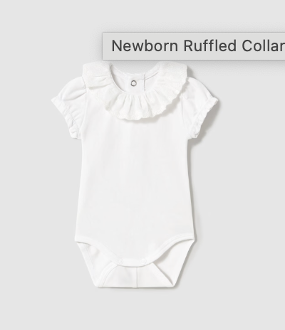 1757 s/s white body suit eyelet collar