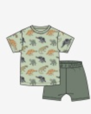 dino s/s tee and short set