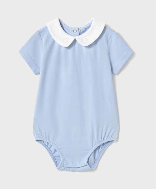 1701 Blue S/S Collar Bodysuit (54 Cielo)