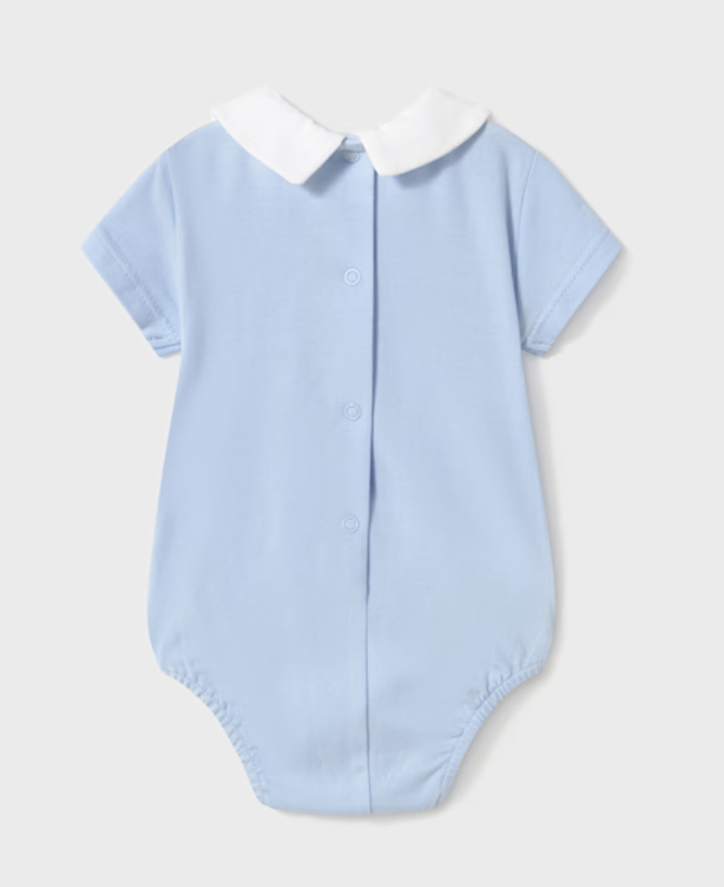 1701 Blue S/S Collar Bodysuit (54 Cielo)