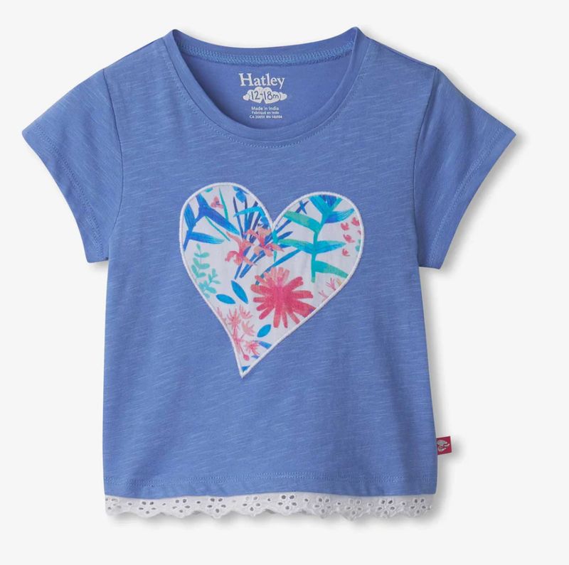wildflower Heart Eyelet trim s/s tee