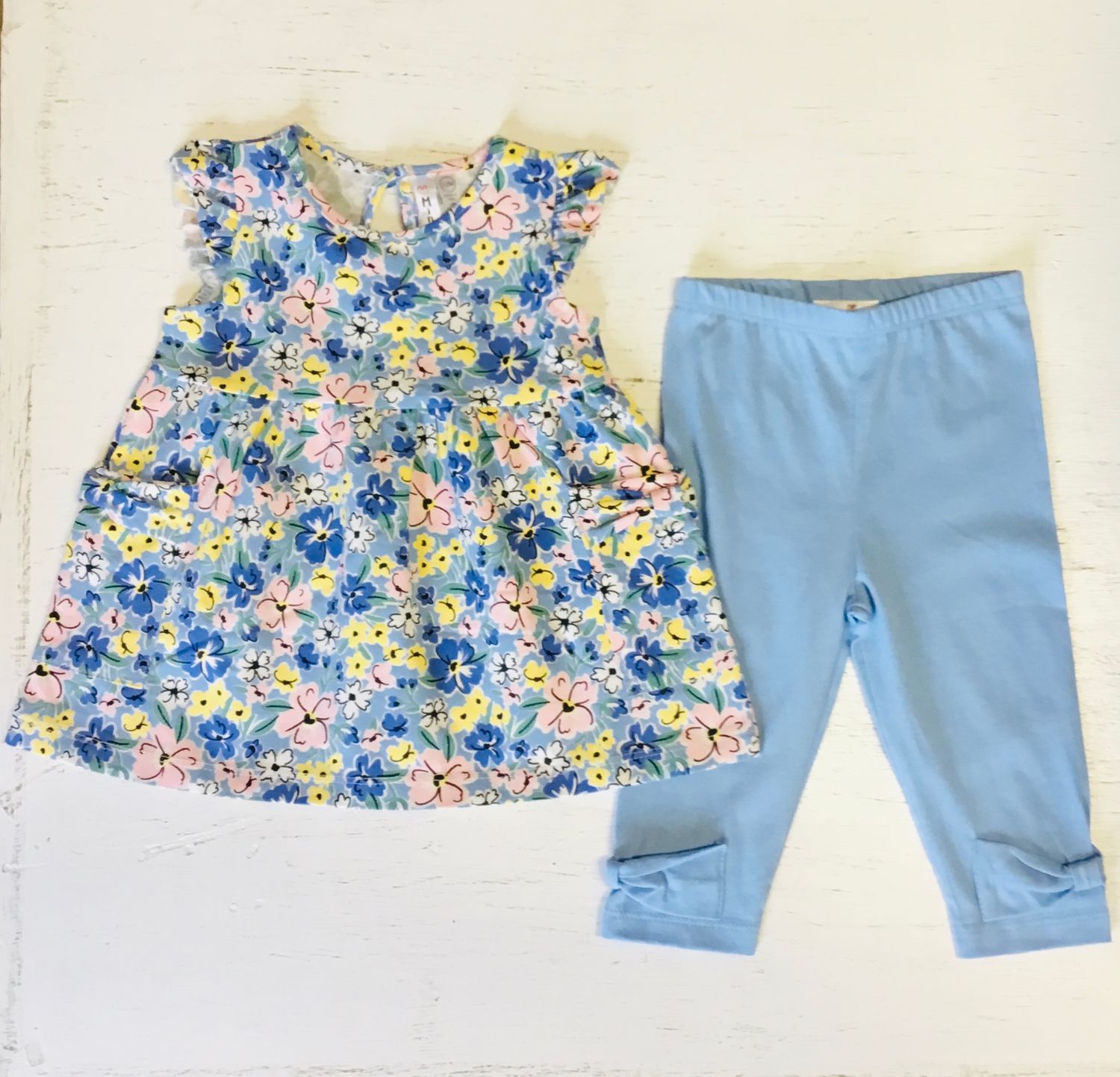  27289 Floral Print Dress w/Capri