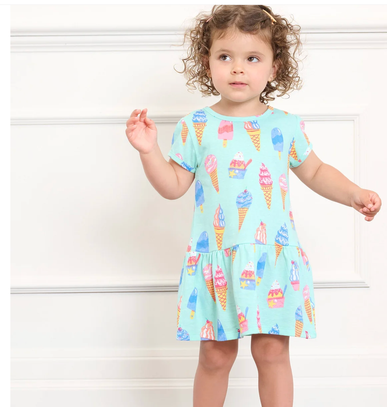 Ice Cream Treats Gathered Dress