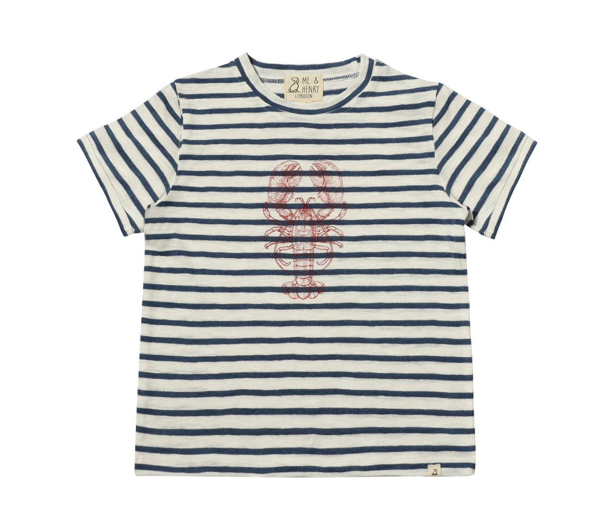 HB1448b navy/lobster stripe s/s tee