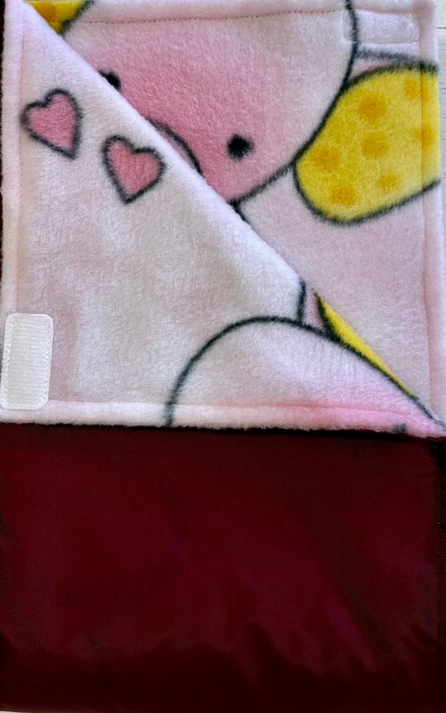 MROB Pink &amp; Yellow Elephants on Burgundy