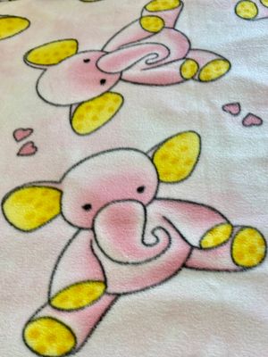 MROB Pink &amp; Yellow Elephants on Burgundy