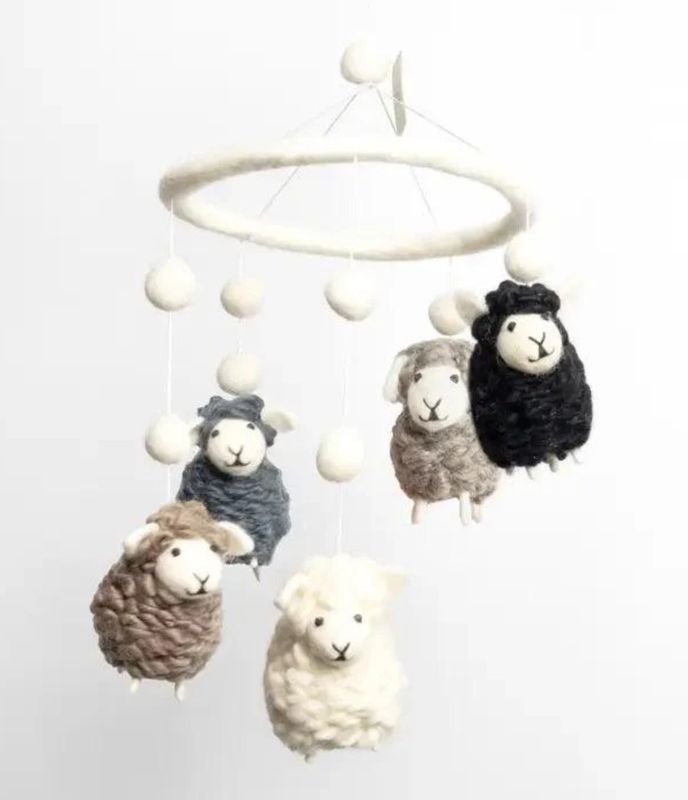 The winding road mobile multi colored sheep