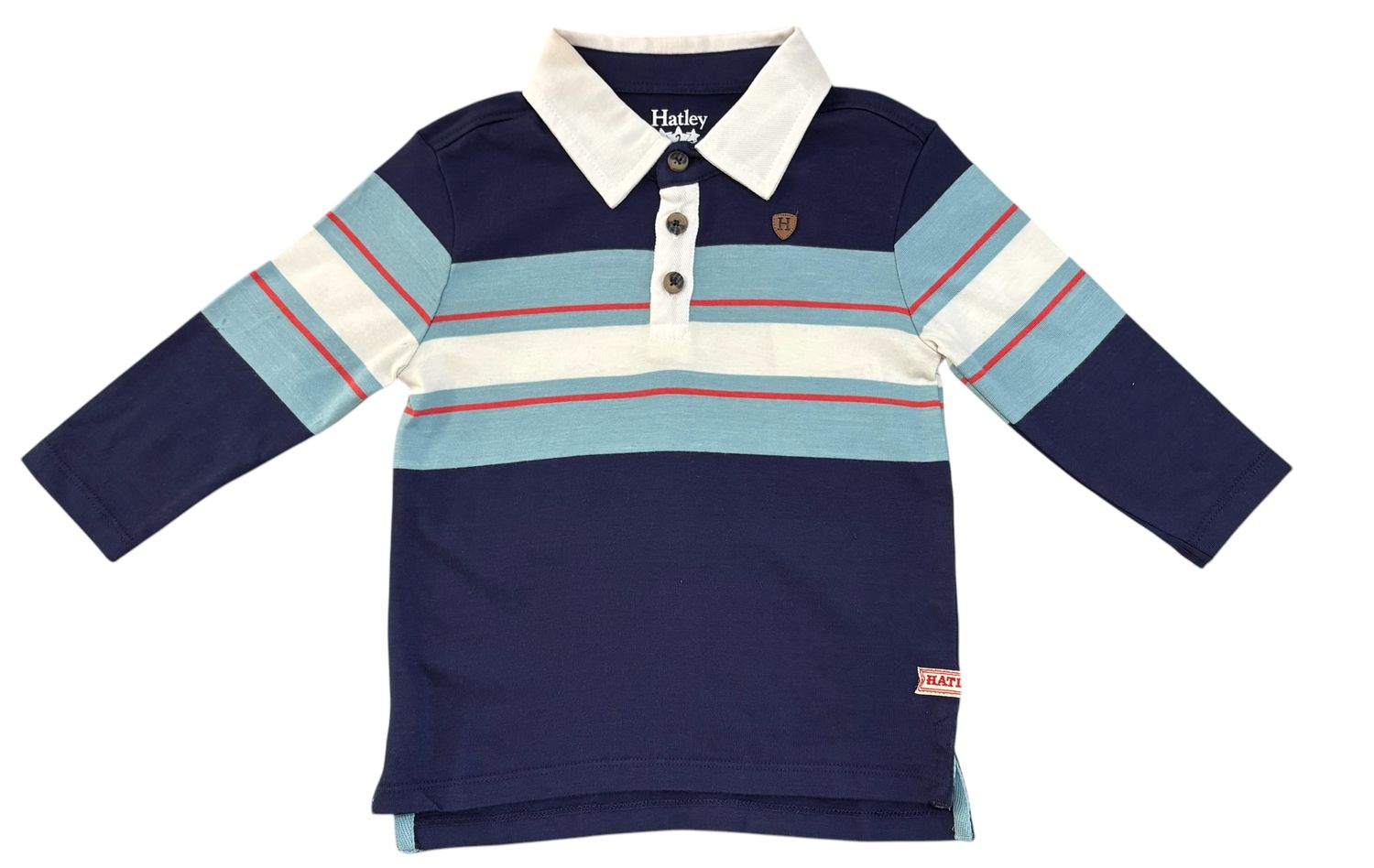 Blue Stripes Rugby Polo