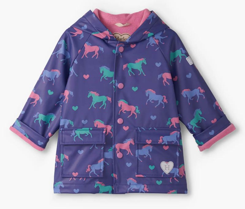 Hearts &amp; Horses Snap Raincoat