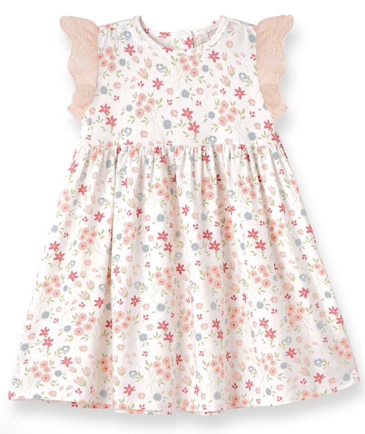 Prairie Petals Eyelet Flutter Dress