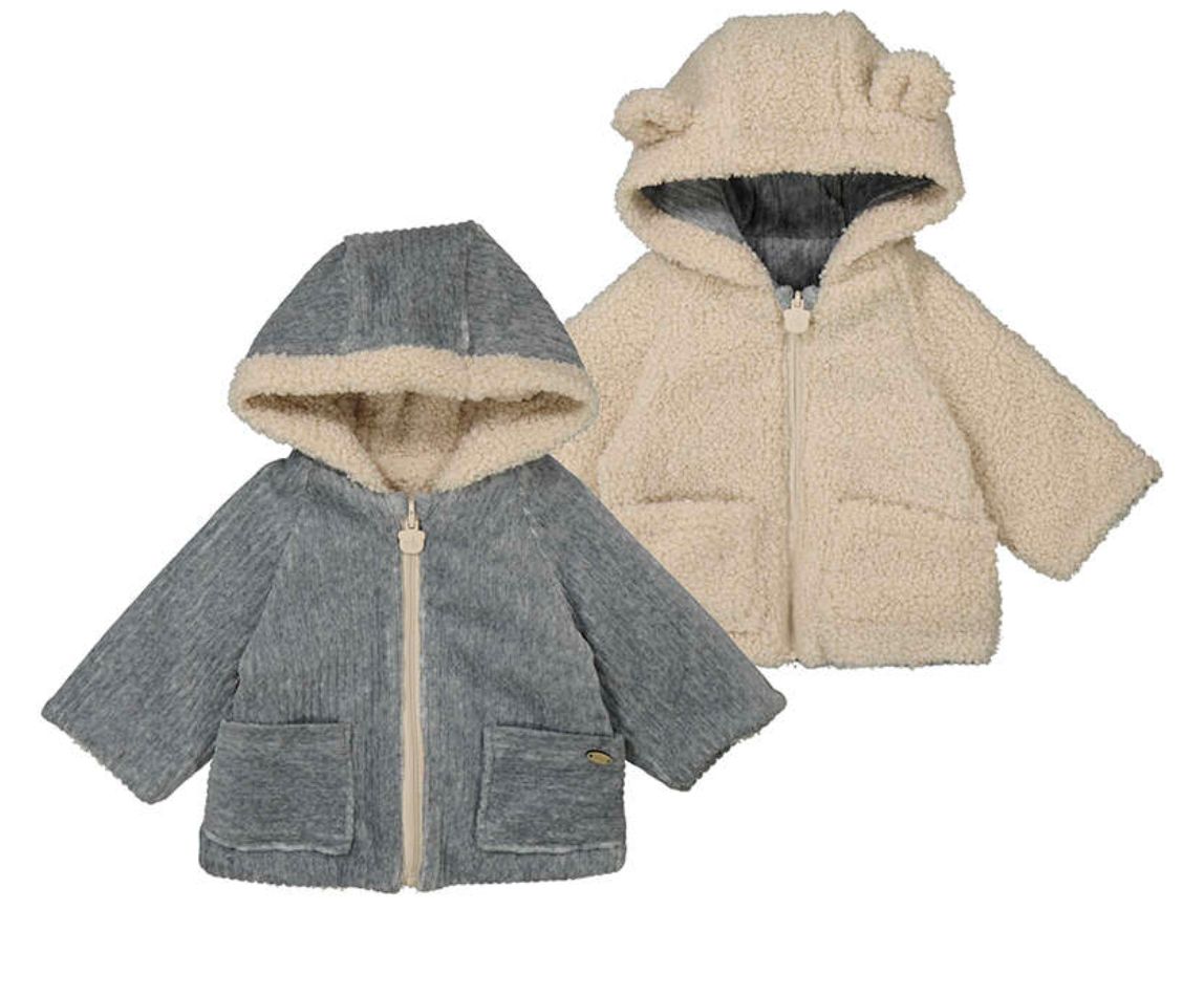 496 Reversible sherpa coat