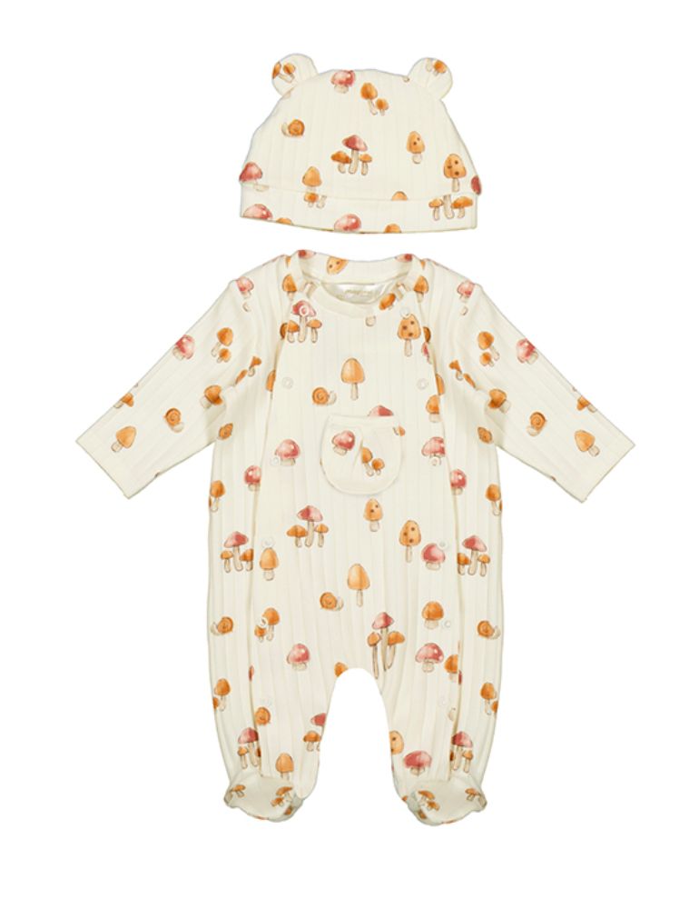 705 mushroom footie &amp; hat set