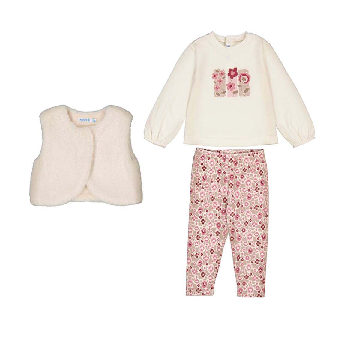 2739 3 piece faux fur vest