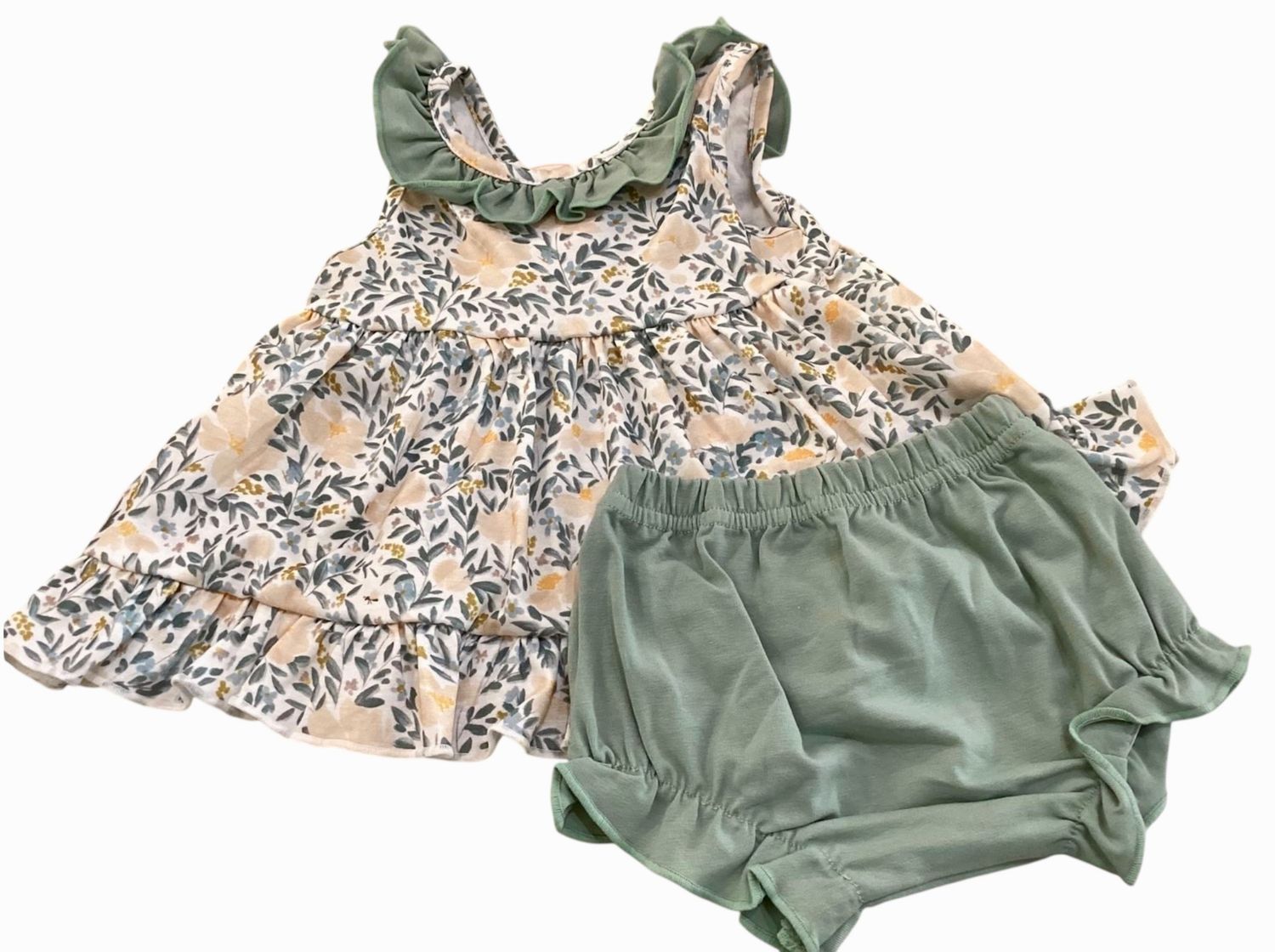Fall Floral Print Ruffle Bloomer set
