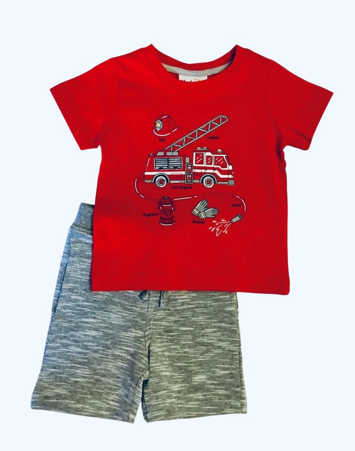 Fire Engine Tee w/ shorts set