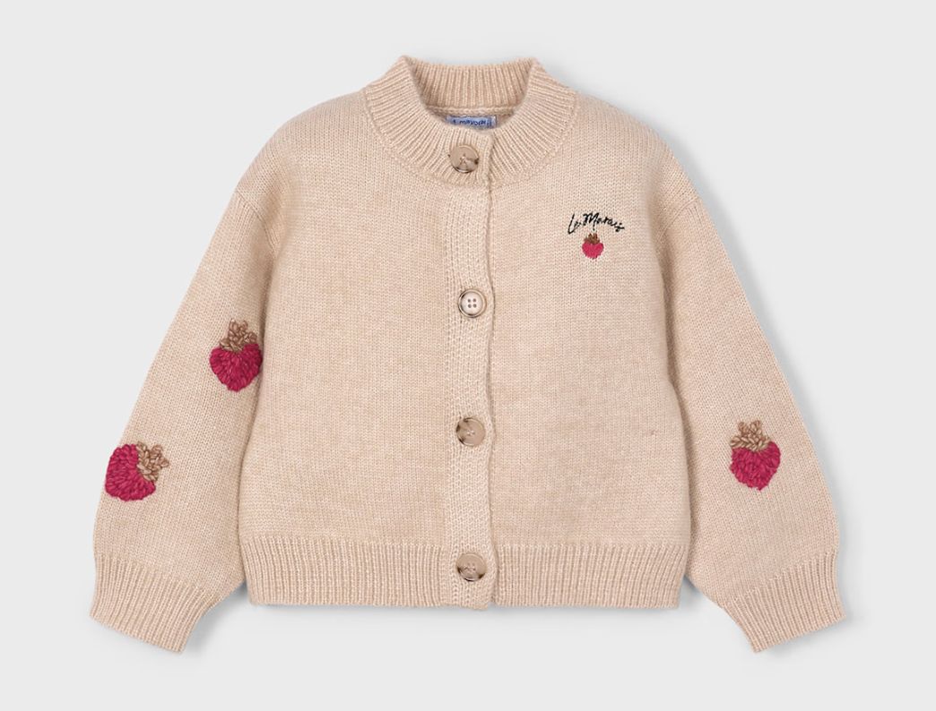 4309 Fantasy Knit Strawberry Cardigan