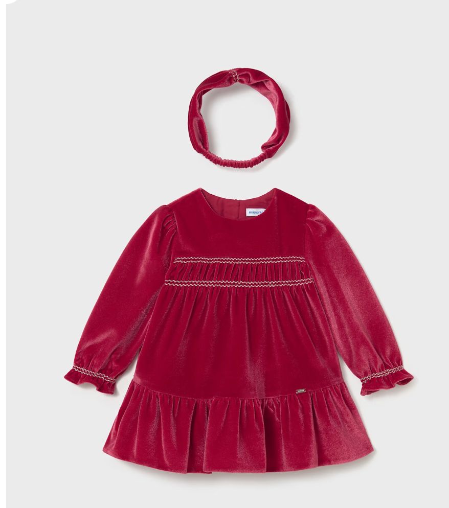 2904 Velvet Dress w/ Headband