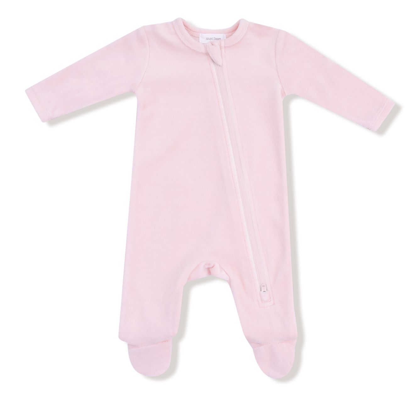 velour teddy bear wrap coverall pink