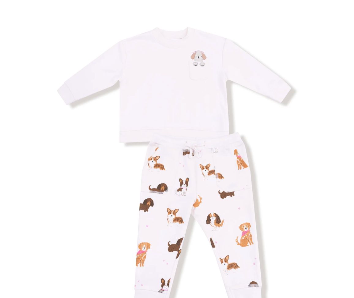 French Terry Best Friend Dogs Sweatshirt &amp; Jogger 