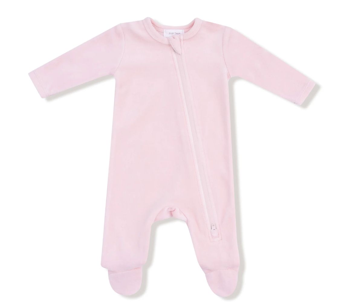 Velour Teddy Bear Footie