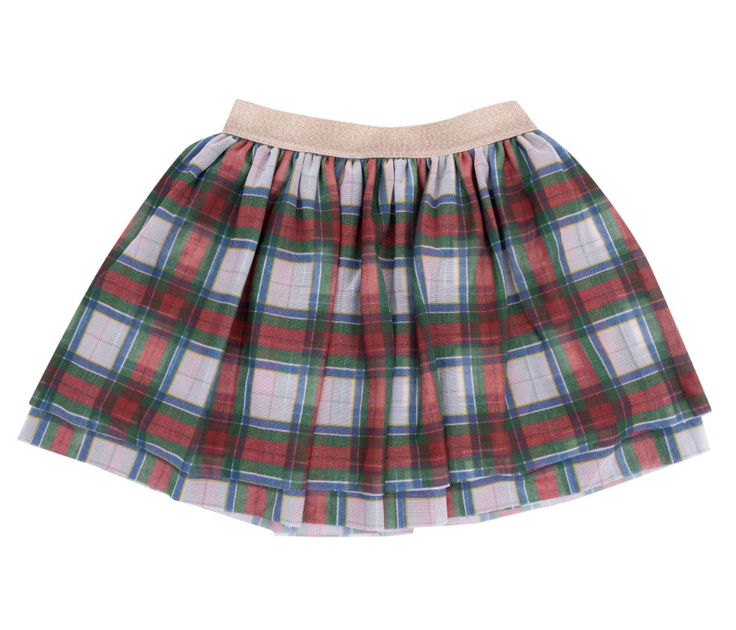 Holiday plaid tutu skirt