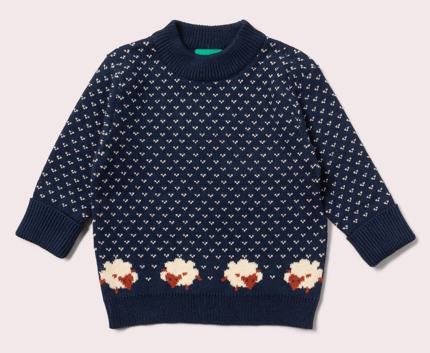 Navy Sheep Snuggly Knitted Jumper