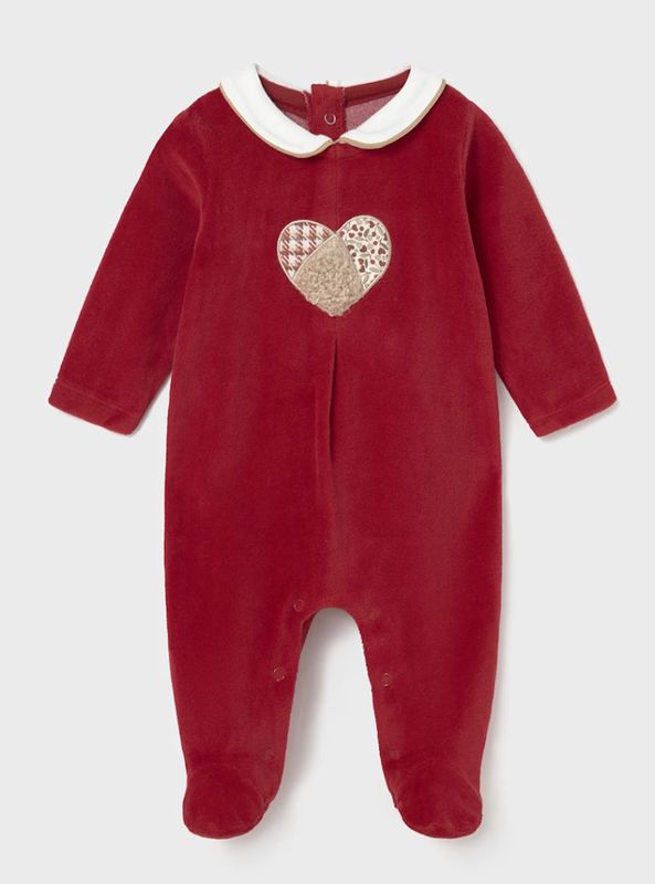 2702 Velour Heart Onesie