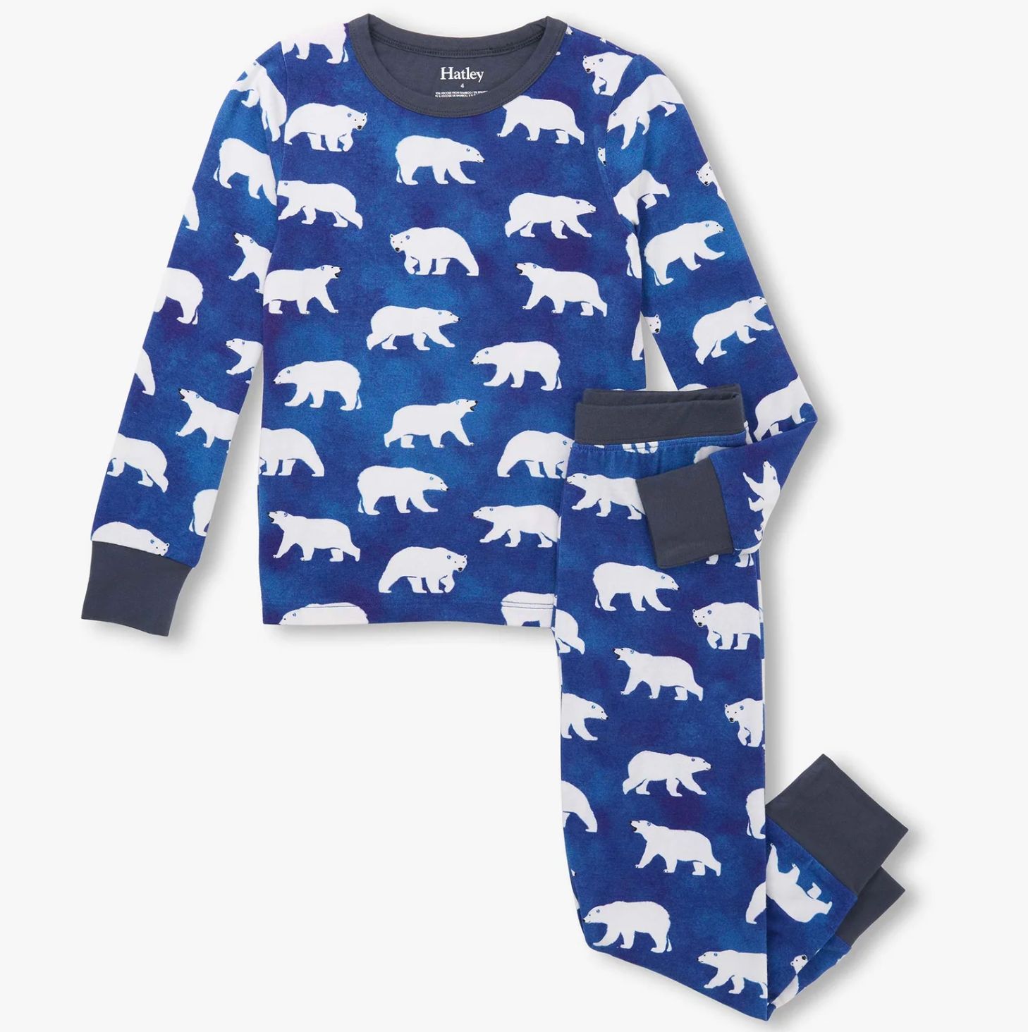 Midnight polar bear bamboo pajamas