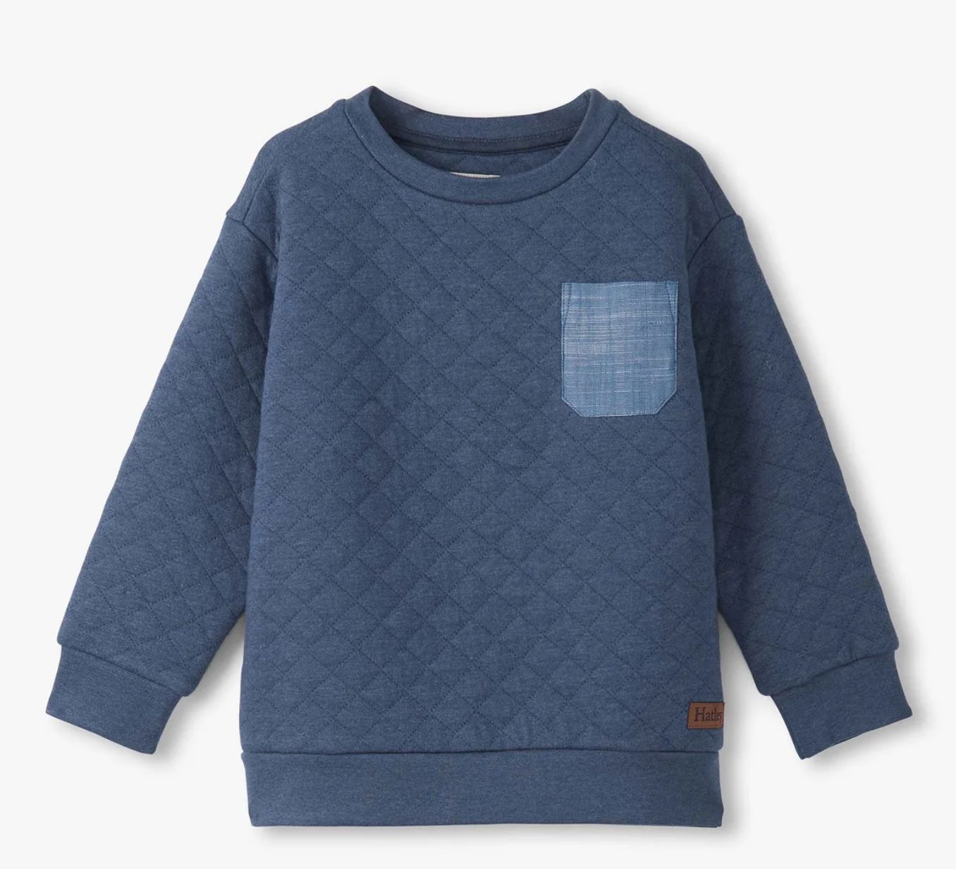 Ensign blue quilted pullover