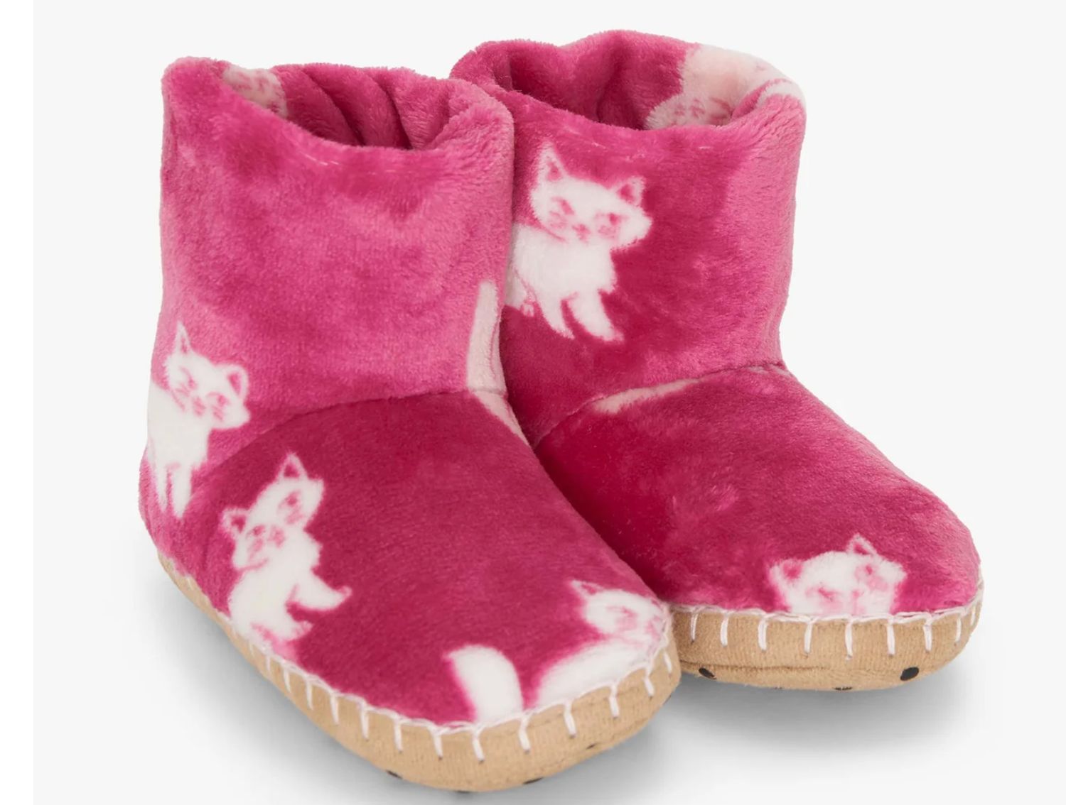 Little Kitties Fuzzy Fleece Slippers