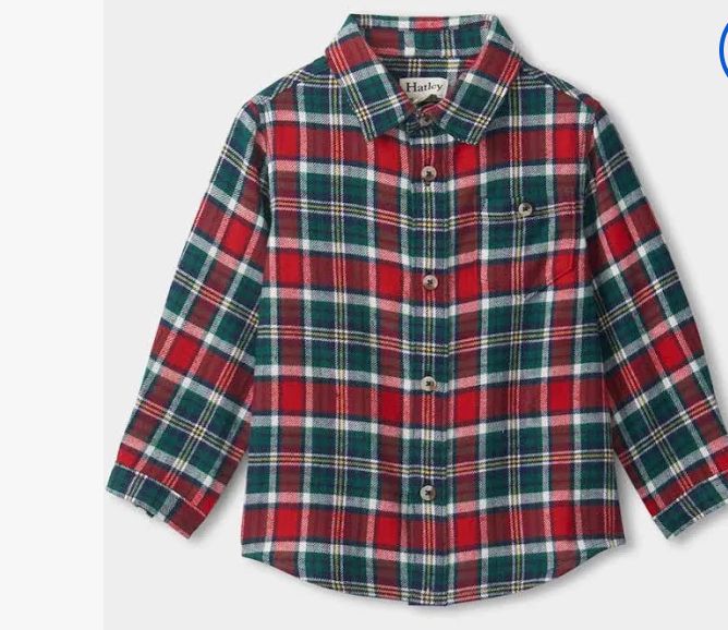 Holiday Plaid Easy Button Down