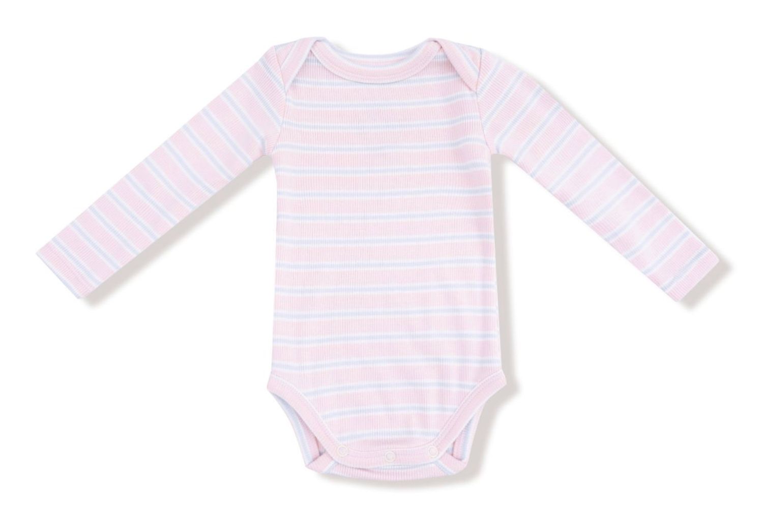 Lap Shoulder Bodysuit - Pink Multi Stripe