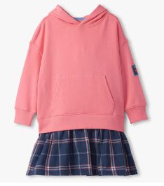 Preppy Plaid Mixed Match Dress