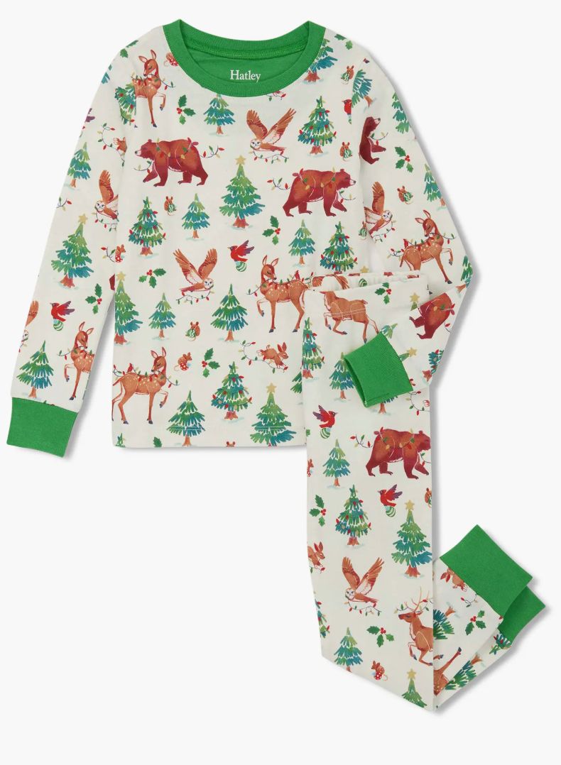 Holiday Animal Cotton Pajama Set