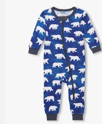 Midnight Polar Bear Bamboo Coverall