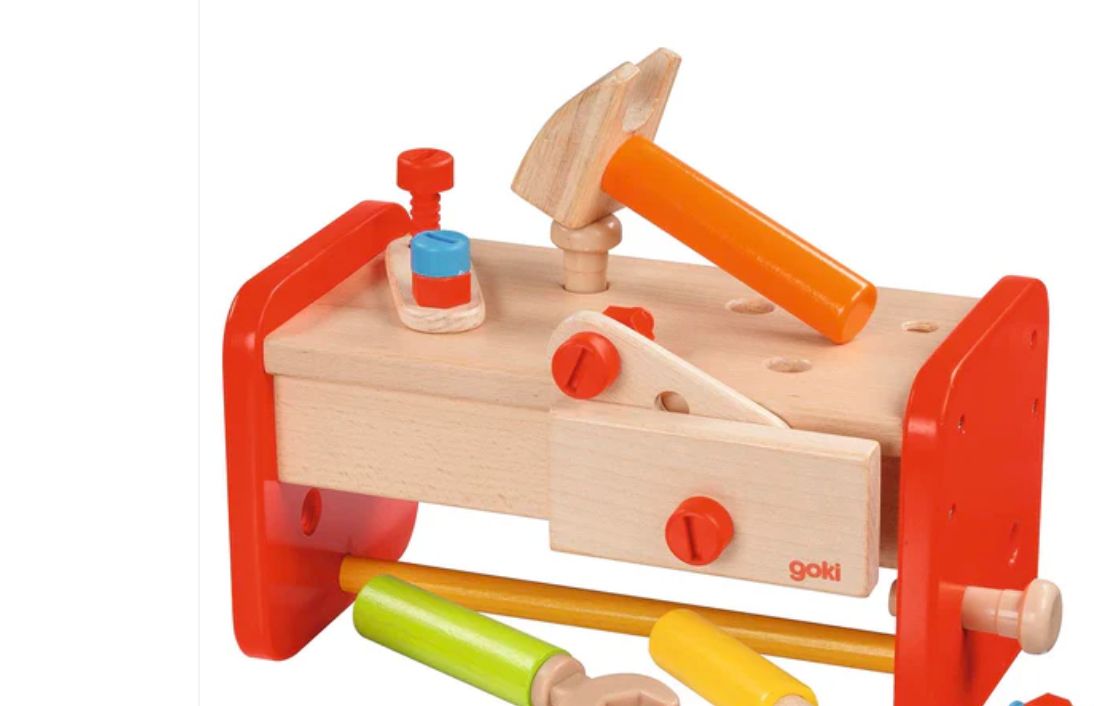 2 in 1 Wooden Tool Bench &amp; Storage Box