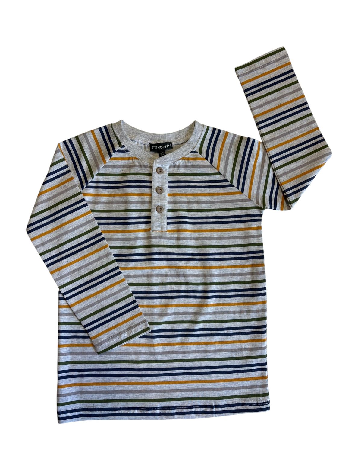 33908OL Boys Multi Stripe Henley